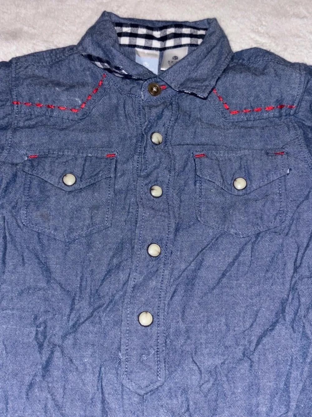 Old navy blue Chambray Shortall for Kids